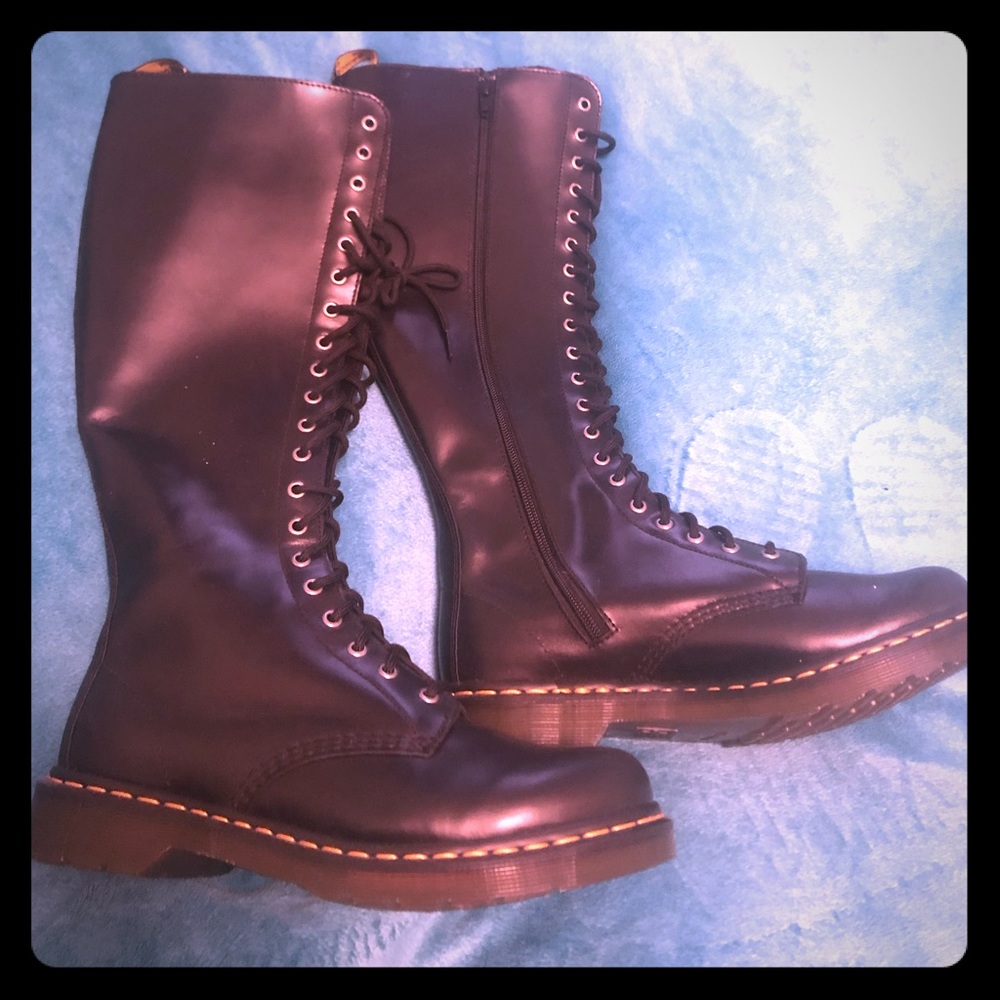 Knee-high Dr. Martens boots